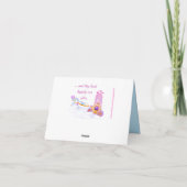 ピンクのフェアリーテイル フォト サンキューノートカード 2 サンキューカード (裏面)