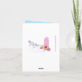 ピンクのフェアリーテール サンキューノートカード3 サンキューカード (裏面)