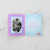 ピンクのフェアリーテール マルチ フォト サンクス ノート カード (内部)