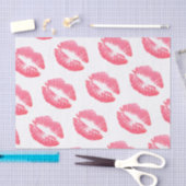 ピンクのフェイクなグリッターの唇のティッシュペーパー 薄葉紙 (クラフト)