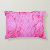 ピンクのフェイクな毛皮 アクセントクッション (正面)