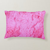 ピンクのフェイクな毛皮 アクセントクッション (裏面)