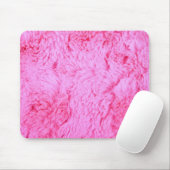 ピンクのフェイクな毛皮 マウスパッド (マウス)