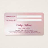 ピンクのフェイクAgate Foil紹介カード (裏面)