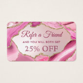 ピンクのフェイクAgate Foil紹介カード (正面)