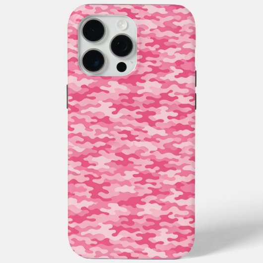 ピンクのフェミニンカモフラージュ柄 Case-Mate iPhoneケース (裏面)