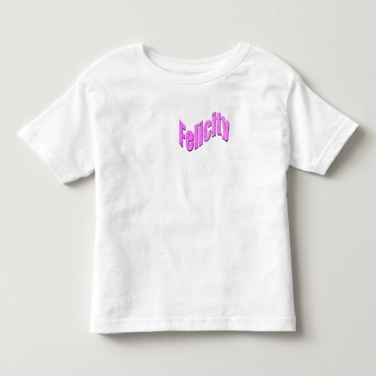 ピンクのフェリシティ トドラーTシャツ (正面)