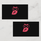 ピンクのフクロウの名刺 名刺 (正面/裏面)