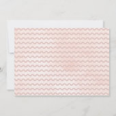 ピンクのフクロウの花のベビーシャワー招待状 招待状 (裏面)