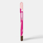 ピンクのフクロウ木目のパターンあなたの色を選択 Case-Mate iPhoneケース (裏面 / 左)