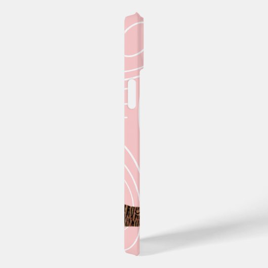 ピンクのフクロウ木目のパターンあなたの色を選択 Case-Mate iPhoneケース (裏面 / 右)