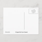 ピンクのフクロウ-それは女の子の郵便はがきです 案内ポストカード (裏面)