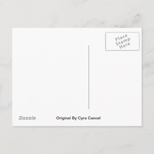 ピンクのフクロウ-それは女の子の郵便はがきです 案内ポストカード (裏面)