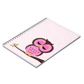 ピンクのフクロウ ノートブック (左側)