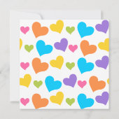 ピンクのフクロウ 招待状 (裏面)