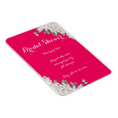 ピンクのフシヤのブライダルシャワー招待 マグネット (右側)