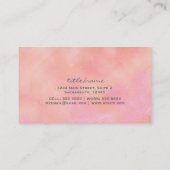 ピンクのフラインゴ2匹の水彩ビジネスカード 名刺 (裏面)