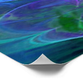 ピンクのフラクタル蓮の花 ポスター (角)