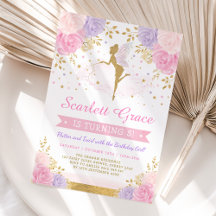 ピンクのフラッシュ パープル フローラル フェアリー 誕生日パーティー