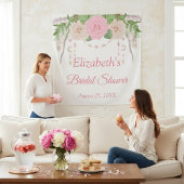 ピンクのフラッシュ フラワーボホチック ブライズシャワー タペストリー