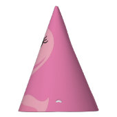 ピンクのフラミンゴかわいいトロピカル1歳の誕生日 パーティーハット (右)