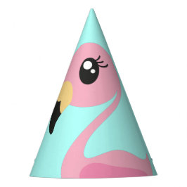 ピンクのフラミンゴかわいいトロピカル1歳の誕生日 パーティーハット
