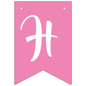 ピンクのフラミンゴかわいい幸せ1歳の誕生日 バンティングフラッグ (第2の旗)