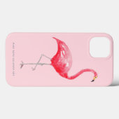 ピンクのフラミンゴかわいい熱帯鳥の熱帯雨林ガーリー Case-Mate iPhoneケース (裏面 (横))