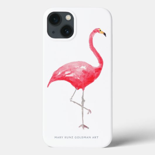 ピンクのフラミンゴかわいい熱帯鳥の熱帯雨林 Case-Mate iPhoneケース (裏面)