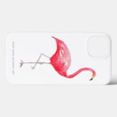 ピンクのフラミンゴかわいい熱帯鳥の熱帯雨林 Case-Mate iPhoneケース (裏面 (横))