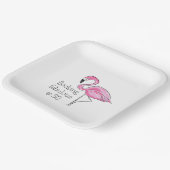 ピンクのフラミンゴが30で素晴らしい ペーパープレート (傾斜あり)