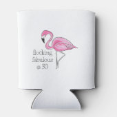 ピンクのフラミンゴが30で素晴らしい 缶クーラー (裏面)