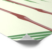 ピンクのフラミンゴとエキゾチックな花、ヤシ葉の花。フロー ポスター (角)