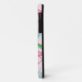 ピンクのフラミンゴとトロピカルリーフのカスタムネーム Case-Mate iPhoneケース (裏面/左)