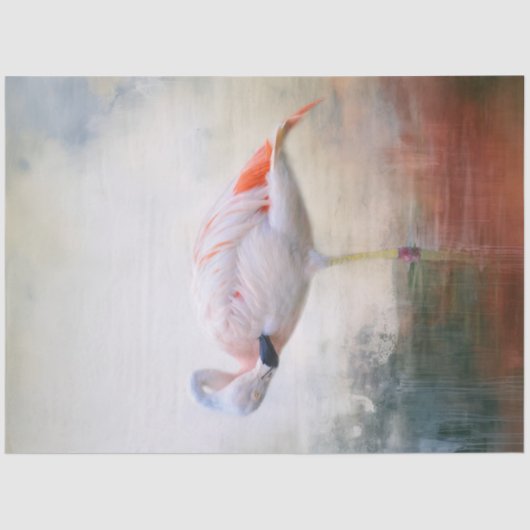 ピンクのフラミンゴに向いたデカ離れップページ 薄葉紙 (正面)