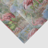 ピンクのフラミンゴのやしモザイクティッシュペーパー 薄葉紙 (詳細)