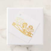 ピンクのフラミンゴのウェディングサマー フェイバータグ (箱)