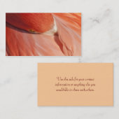 ピンクのフラミンゴのクローズアップの名刺 名刺 (正面/裏面)