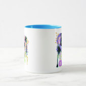 ピンクのフラミンゴのシルエット マグカップ (中央)