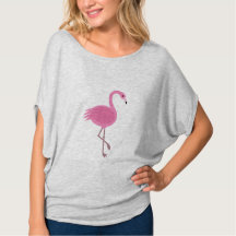 ピンクのフラミンゴのティー|のTシャツ