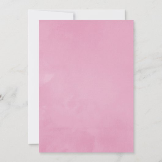 ピンクのフラミンゴのトロピカルドライブ(シャワー付) 招待状 (裏面)