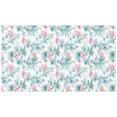 ピンクのフラミンゴのトロピカル離れのパターン テーブルクロス (正面(横))