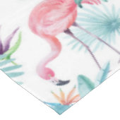 ピンクのフラミンゴのトロピカル離れのパターン テーブルクロス (アングル)