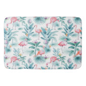 ピンクのフラミンゴのトロピカル離れのパターン バスマット (正面)