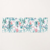 ピンクのフラミンゴのトロピカル離れのパターン ヨガマット (正面(横))