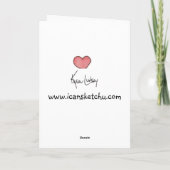 ピンクのフラミンゴのバレンタインデーの紙の挨拶状 シーズンカード (裏面)