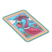 ピンクのフラミンゴのバレンタインハート、愛の鳥WHIMSY マグネット (右側)