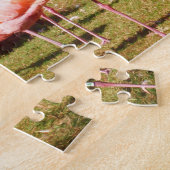 ピンクのフラミンゴのパズル ジグソーパズル (側面)