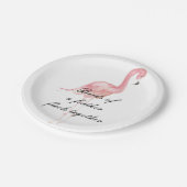 ピンクのフラミンゴのパーティーの紙皿 ペーパープレート (アングル)