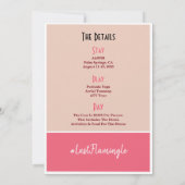 ピンクのフラミンゴのプールフロート ブライズメイドの招待状 招待状 (裏面)